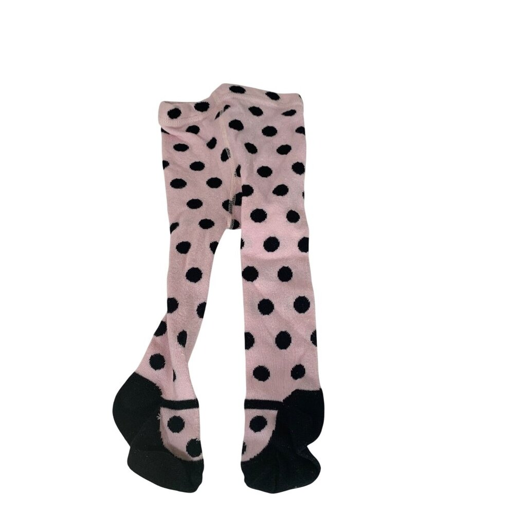 baby Essentials Girls Infant Baby Size 6 12 months Pink Black Polka Dot Faux sho